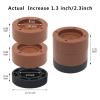 HANIHUA Brown Bed Risers 2 inch Furniture Risers (Set of 4), Adjustable Bed Lifts Risers for Bed Frame, Sofa, Chair, Heavy Duty Table Couch, 1300 lbs view 2