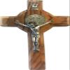 Holy Land Market Catholic Celtic Saint Benedict Olive Wood Crucifix (4 Inches) view 1