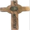 Holy Land Market Catholic Celtic Saint Benedict Olive Wood Crucifix (4 Inches) view 2