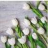 Keep Unique 20-ct 13x13 Roses Paper Flower White Tulips Luncheon Decoupage Napkins, 3-Ply Servilletas Printed Tulips Cocktail Napkin for Art, Dinner and Party, Disposable Napkins Decor view 1