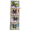 Blue Colorful Butterflies Metal Christmas Tree Ornaments Set of 4 Butterfly view 1