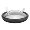 Milk Bucket Lid, Plastic Transparent Milk Bucket Lid with Two Open Entrances and Gasket Pail Livestock Handling Supplies for Milking Hine Cow Sheep Milking view 1