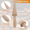 2PCS Pizzelle Roller, Ice Cream Cone Mold Wooden Cone Roller Ice Cream Cone Mold Cone Roller Cooking Kitchen Tool Decorating Baking Accessory Wooden9.1in view 4