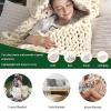 XYXH Knitted Blanket Throw Chunky, Handmade Soft Warm Knit Blanket, Bulky Throw Large Cozy Thick Giant Yarn Throw for Bed Sofa Chair Home Decoration Washable (F 100x200cm) view 2