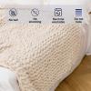 XYXH Knitted Blanket Throw Chunky, Handmade Soft Warm Knit Blanket, Bulky Throw Large Cozy Thick Giant Yarn Throw for Bed Sofa Chair Home Decoration Washable (F 100x200cm) view 3
