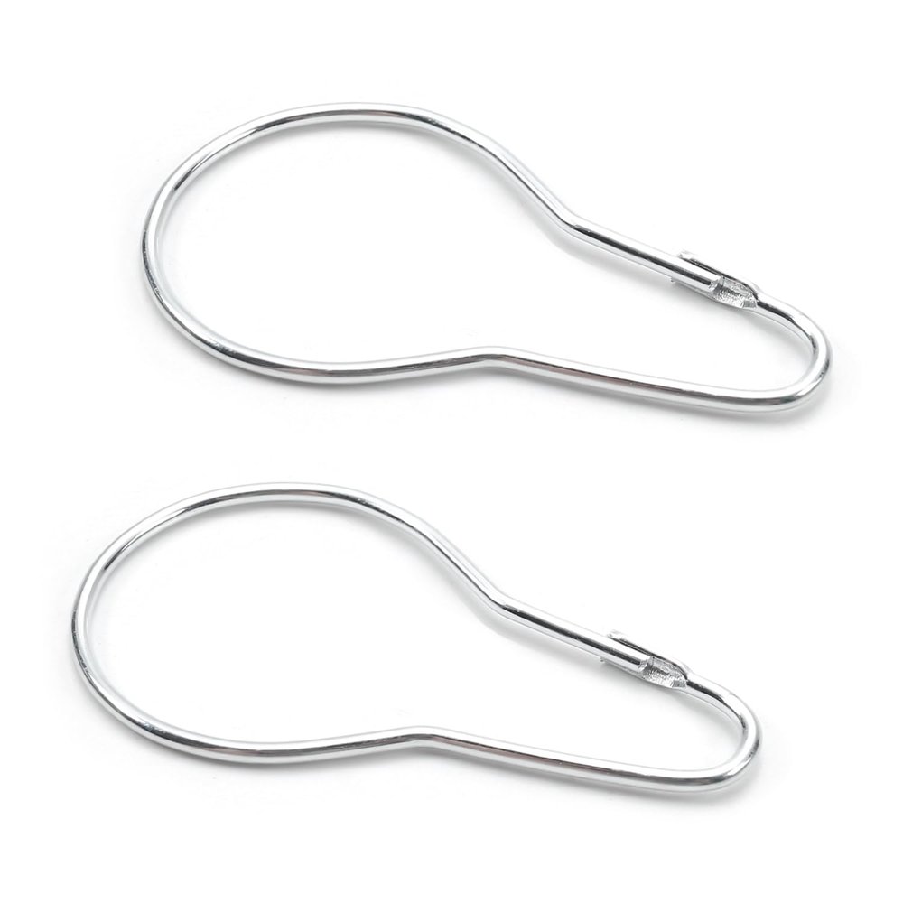 Bettomshin Shower Curtain Ring Hooks Iron-Zinc Alloy for Bathroom Shower Rods Curtains Liners 10Pcs