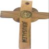 Holy Land Market Catholic Celtic Saint Benedict Olive Wood Crucifix (4.5 Inches) view 2