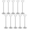 Muka 10pcs Place Card Holders, 8 Inch Heart-shape Table Number Holder for Wedding Party (Silver) view 1