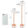 Muka 10pcs Place Card Holders, 8 Inch Heart-shape Table Number Holder for Wedding Party (Silver) view 2