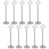 Muka 10PCS Table Number Holders, Silver Wedding Table Card Stand, 8 Inch Restaurant Reception Menu Sign view 1
