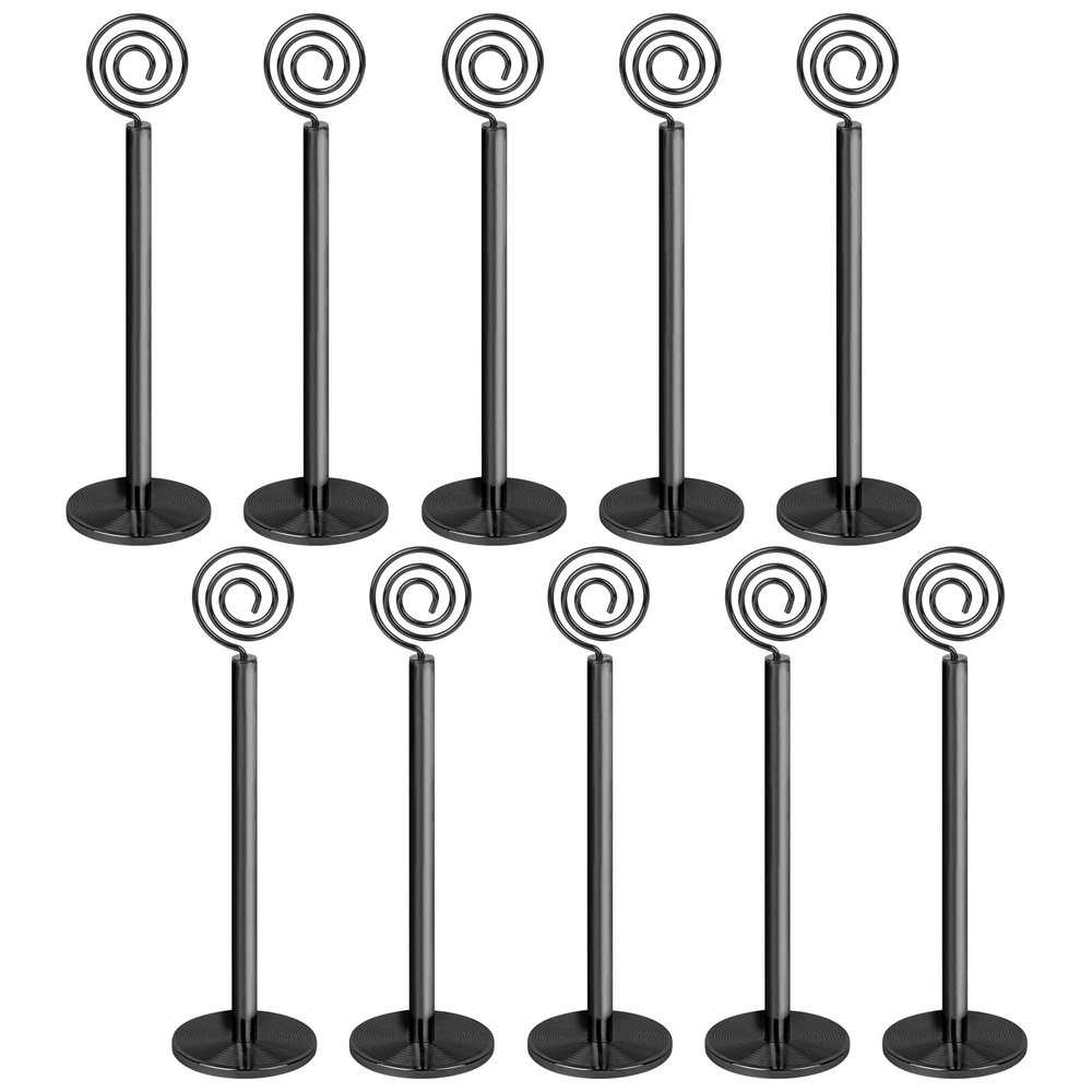 Muka 10PCS Table Number Holders, Black Wedding Table Card Stand, 8 Inch Restaurant Reception Menu Sign