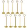 Muka 10PCS Table Number Holders, Gold Wedding Table Card Stand, 8 Inch Restaurant Reception Menu Sign view 1