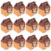 NUOBESTY 12pcs Cartoon Animal Theme Paper Candy Boxes Goody Treat Boxes for Jungle Animal Party Birthday Celebrations Showers and Storage view 1