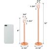 Muka 10-Packs Table Number Holder, Wedding Tall Place Card Stand, Candlelight-Shape Sign (Black, 12-Inch) view 2