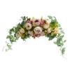 24inch Artificial Peony Floral Swag, Door Swag Wall Decor Wreath Front Door Lintel Wedding Arch Flowers for Home Room Garden Lintel Wedding Party Decor view 1