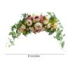 24inch Artificial Peony Floral Swag, Door Swag Wall Decor Wreath Front Door Lintel Wedding Arch Flowers for Home Room Garden Lintel Wedding Party Decor view 2