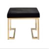24" Bench with Padded Seat Upholstered Entryway Bench & Dining Bench,Ottoman in Black Fabric Bench for Bedroom Living Room Hallway view 4