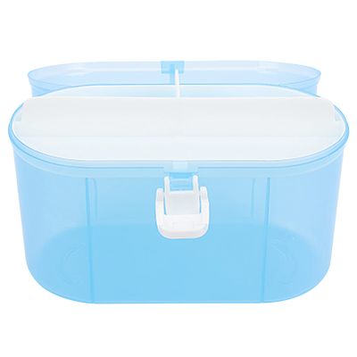 Zerodeko Double Handheld Storage Box for Craft Supplies and Desktop Organization Space-saving Sundry Box for Use Lightweight and Easy to Clean