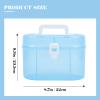 Zerodeko Double Handheld Storage Box for Craft Supplies and Desktop Organization Space-saving Sundry Box for Use Lightweight and Easy to Clean view 2