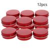 Heyiarbeit 12pcs 1 oz Round Aluminum Cans Tin Can Screw Top Metal Lid Containers for Lip Balm, Crafts, Cosmetic, Candles, Candies, Red 30ml view 3