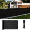 Cliselda 3ft x 50ft Privacy Fence Screen, Heavy Duty Fencing Mesh Shade Cover Fencing for Outdoor Yard Wall Garden Backyard, Cable Zip Ties Included (3' x 50', Black) view 1