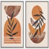 IDEA4WALL Framed Canvas Print Wall Art Set Geometric Marble Pattern Forest Plants Abstract Nature Illustrations Modern Chic Landscape Neon for Living Room, Bedroom, Office - 16"x24"x2 White view 1