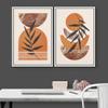 IDEA4WALL Framed Canvas Print Wall Art Set Geometric Marble Pattern Forest Plants Abstract Nature Illustrations Modern Chic Landscape Neon for Living Room, Bedroom, Office - 16"x24"x2 White view 3