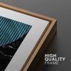 IDEA4WALL Framed Canvas Print Wall Art Set Geometric Marble Blue Black Circle Collage Abstract Shape Illustrations Modern Chic Landscape Neon for Living Room, Bedroom, Office - 16"x24"x2 Natural view 4