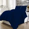 100% Cotton 8 PC Premium Bedding Set Super King -Navy Bed-in-A-Beg Set Includes 1 Comforter, 1 Duvet Cover, 4 PC Bed Sheet Set Fits Up to 15" Deep Pocket, 2 Pillow Shams 600 Thread Counts view 1