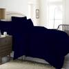 100% Cotton 8 PC Premium Bedding Set Super King -Navy Bed-in-A-Beg Set Includes 1 Comforter, 1 Duvet Cover, 4 PC Bed Sheet Set Fits Up to 15" Deep Pocket, 2 Pillow Shams 600 Thread Counts view 2