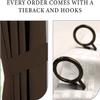 100% Polyester Double Pinch Pleat Blackout Window Curtain Panel & Drapes and Thermal Insulation (Dark Chocolate, 84 Inch by 72 Inch- 1 Panel) view 2