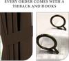 100% Polyester Double Pinch Pleat Blackout Window Curtain Panel & Drapes and Thermal Insulation (Dark Chocolate, 60 Inch by 96 Inch- 1 Panel) view 2