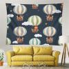 TropicalLife Cute Hot Air Balloon Tapestry Wall Hanging for Bedroom Decor Living Room Divider Aesthetic Cute Animal Small Art Home Decoration Gift Polyester Tapestry (40" x 60") view 1