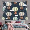 TropicalLife Cute Hot Air Balloon Tapestry Wall Hanging for Bedroom Decor Living Room Divider Aesthetic Cute Animal Small Art Home Decoration Gift Polyester Tapestry (40" x 60") view 2