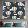 TropicalLife Cute Hot Air Balloon Tapestry Wall Hanging for Bedroom Decor Living Room Divider Aesthetic Cute Animal Small Art Home Decoration Gift Polyester Tapestry (40" x 60") view 3