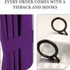 100% Polyester Double Pinch Pleat Blackout Window Curtain Panel & Drapes and Thermal Insulation (Purple, 84 Inch by 108 Inch- 1 Panel) view 2