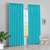 100% Polyester Double Pinch Pleat Blackout Window Curtain Panel & Drapes and Thermal Insulation (Turquoise Blue, 84 Inch by 72 Inch- 1 Panel) view 1
