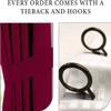 100% Polyester Double Pinch Pleat Blackout Window Curtain Panel & Drapes and Thermal Insulation (Wine, 60 Inch by 120 Inch- 1 Panel) view 2