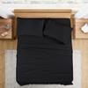 1000-TC Queen Size 4 Piece Sheet Set - Comfy Sheets, Peruvian Pima Cotton Hotel Luxury Bed Sheets for Women, Men, Kids & Teens - Deep Pocket Easy-Fits up to 18-21" Mattress (Solid, Black) view 1