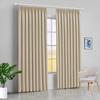 100% Polyester Double Pinch Pleat Blackout Window Curtain Panel & Drapes and Thermal Insulation (Beige, 84 Inch by 84 Inch- 1 Panel) view 1