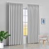 100% Polyester Double Pinch Pleat Blackout Window Curtain Panel & Drapes and Thermal Insulation (Greyish White, 84 Inch by 108 Inch- 1 Panel) view 1