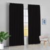 100% Polyester Double Pinch Pleat Blackout Window Curtain Panel & Drapes and Thermal Insulation (Black, 60 Inch by 84 Inch- 1 Panel) view 1