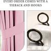 100% Polyester Double Pinch Pleat Blackout Window Curtain Panel & Drapes and Thermal Insulation (Baby Pink, 58 Inch by 96 Inch- 1 Panel) view 2