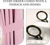 100% Polyester Double Pinch Pleat Blackout Window Curtain Panel & Drapes and Thermal Insulation (Baby Pink, 60 Inch by 96 Inch- 1 Panel) view 2