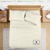 1000-TC Queen Size 4 Piece Sheet Set - Comfy Sheets, Peruvian Pima Cotton Hotel Luxury Bed Sheets for Women, Men, Kids & Teens - Deep Pocket Easy-Fits up to 22-24" Mattress (Solid, Beige) view 1