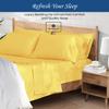 1000-TC King Size 4 Piece Sheet Set - Comfy Sheets, Peruvian Pima Cotton Hotel Luxury Bed Sheets for Women, Men, Kids & Teens - Deep Pocket Easy-Fits up to 18-21" Mattress (Stripe, Gold) view 2