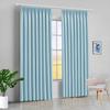 100% Polyester Double Pinch Pleat Blackout Window Curtain Panel & Drapes and Thermal Insulation (Light Blue, 84 Inch by 84 Inch- 1 Panel) view 1