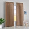 100% Polyester Double Pinch Pleat Blackout Window Curtain Panel & Drapes and Thermal Insulation (Coffee, 84 Inch by 84 Inch- 1 Panel) view 1
