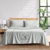 1000-TC Queen Size 4 Piece Sheet Set - Comfy Sheets, Peruvian Pima Cotton Hotel Luxury Bed Sheets for Women, Men, Kids & Teens - Deep Pocket Easy-Fits up to 18-21" Mattress (Stripe, Silver Grey) view 1