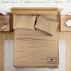 1000-TC King Size 4 Piece Sheet Set - Comfy Sheets, Peruvian Pima Cotton Hotel Luxury Bed Sheets for Women, Men, Kids & Teens - Deep Pocket Easy-Fits up to 18-21" Mattress (Solid, Taupe) view 1